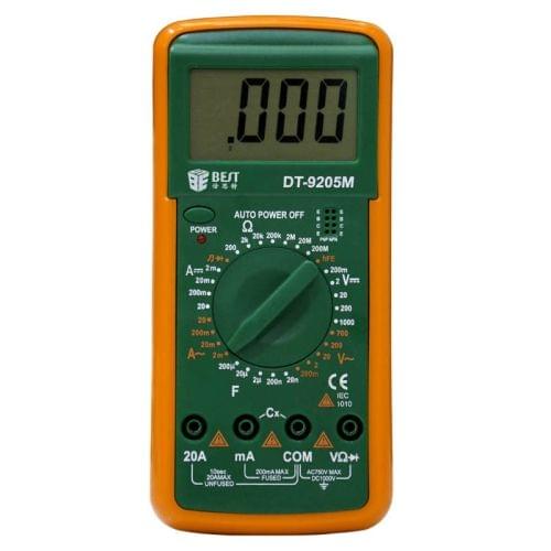BEST 9205M 9V Handheld LCD Screen Digital Multimeter with Buzzer Test Meter