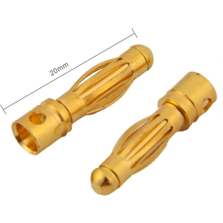 4.0mm Gold Plated Banana / Bullet Connectors with Heat Shrink Tubing (20-Pair)