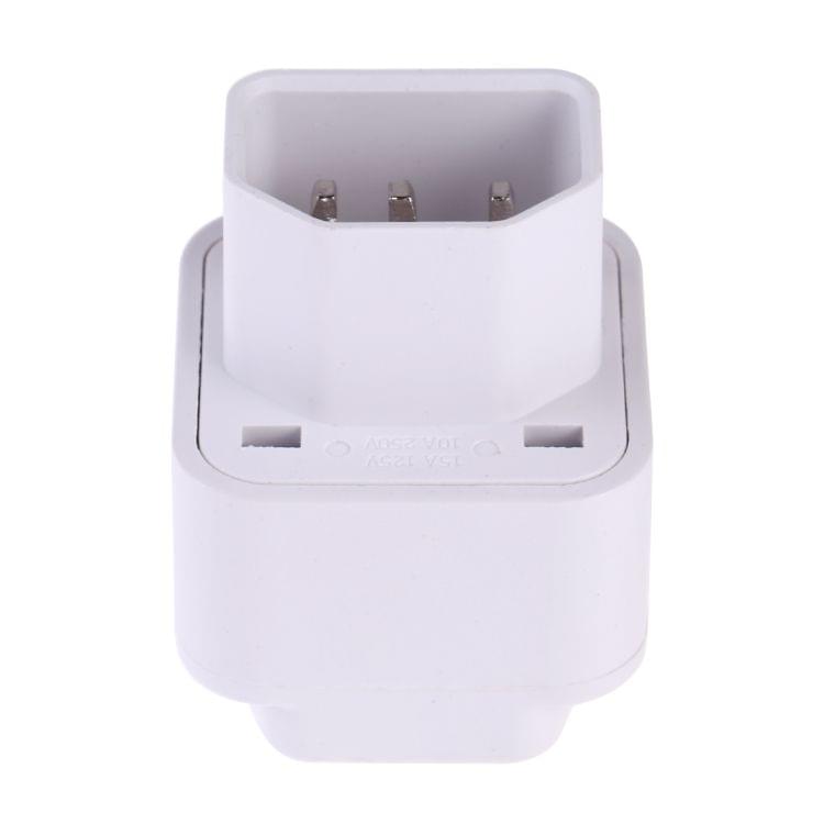 Portable Universal Socket to C14 Male Plug UPS PDU APC Computer Server Power Adapter Travel Charger (White)