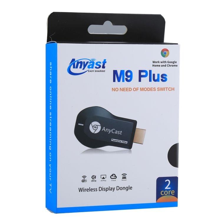 AnyCast M9 Plus Wireless WiFi Display Dongle Receiver Airplay Miracast DLNA 1080P HDMI TV Stick for iPhone, Samsung, and other Android Smartphones
