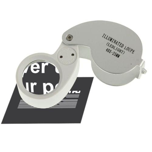 40X-25MM LED Illuminated Loupe / Jewelry Magnifier