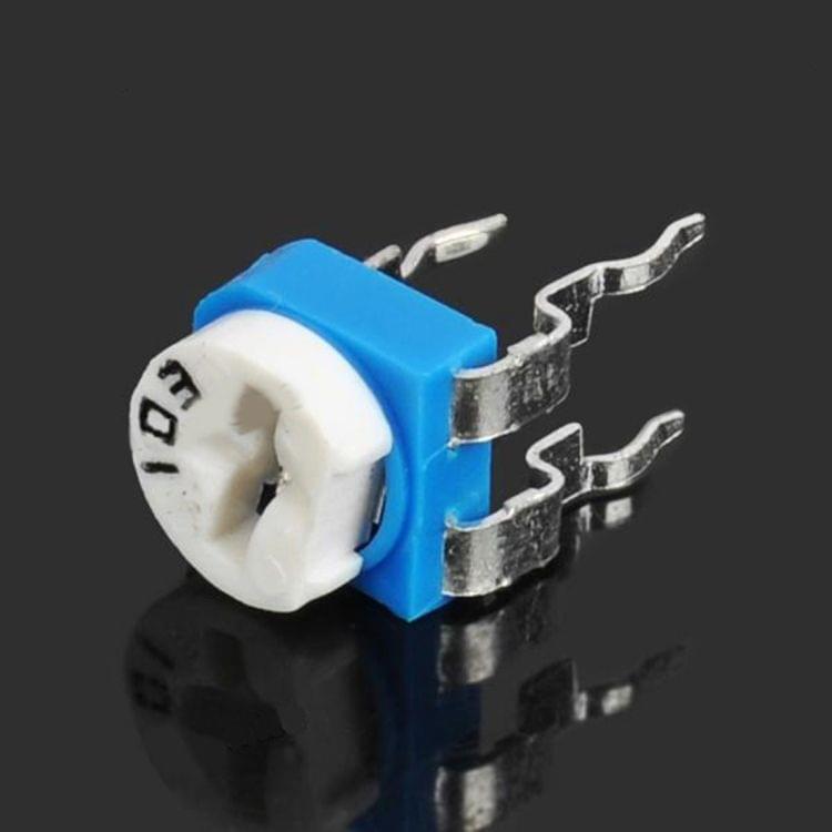 5 PCS 0.1W 50V Horizontal 103 10K Ohm Adjustable Resistor