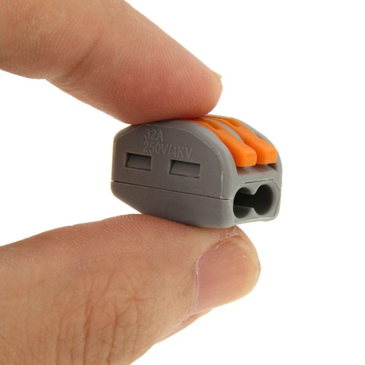 10 PCS Universal Compact 2 Pin Push Clamp Solderless Wire Connector