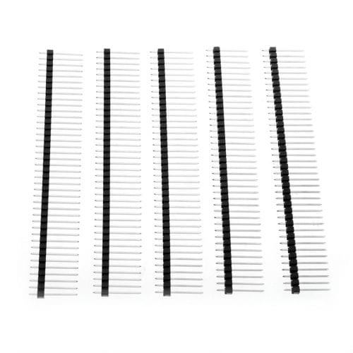 5 PCS 17mm x 2.54mm 40-pin Breakaway Straight Male Header for PCB Board