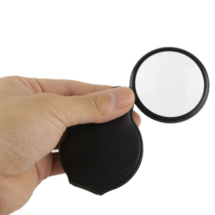 10 PCS 5X 50mm Magnifier Pocket Folding Magnifying Glass Loupe Pocket Spiegel(Black)