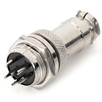 DIY 16mm 6-Pin GX16 Aviation Plug Socket Connector (5 Pcs in One Package, the Price is for 5 Pcs)