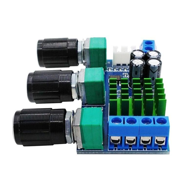 XH-M577 80W + 80W Dual Channel Digital Audio TPA3116D2 Treble Bass Regulating Preset Amplifier Board, DC 12V-24V