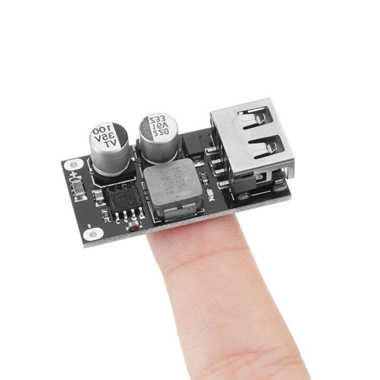 LDTR-WG0270 DC Buck Module 12V24V to QC3.0 Single USB Mobile Charging Board (Black)