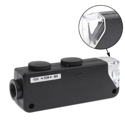 60X-100X Zoom & Focus LED Illuminated Microscope Pocket Magnifier Jewelry Loupe