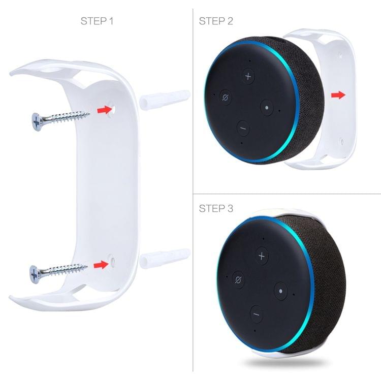 Wall Mount Hanger Holder Stand for Home Voice Assistants, Amazon Echo Dot 3rd Generation(Black)