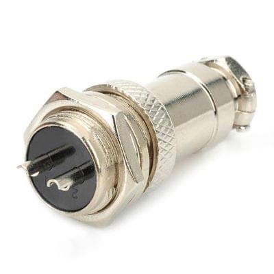 16mm 2-Pin GX16 Aviation Plug Socket Connector (5 Pcs in One Package, the Price is for 5 Pcs)(Silver)