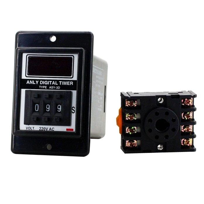 ASY-3D AC 220V 0-999s Digital Timer Programmable Time Relay