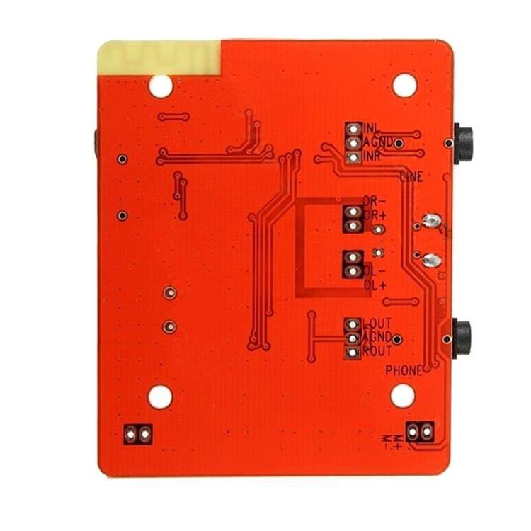 LDTR-WG0183 Stereo Audio Amplifier Module Wireless Bluetooth Receiver, USB Power, Support TF AUX (Red)