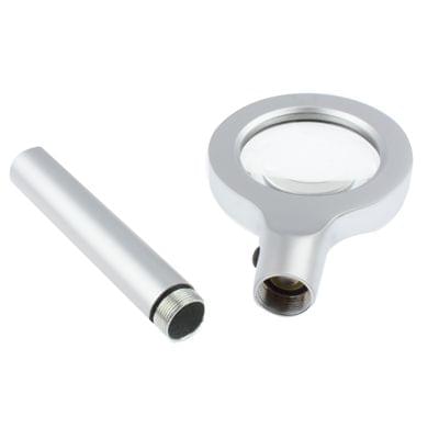 5X 55mm Hand-held Metal Magnifier with 2-mode 8 LED Lights