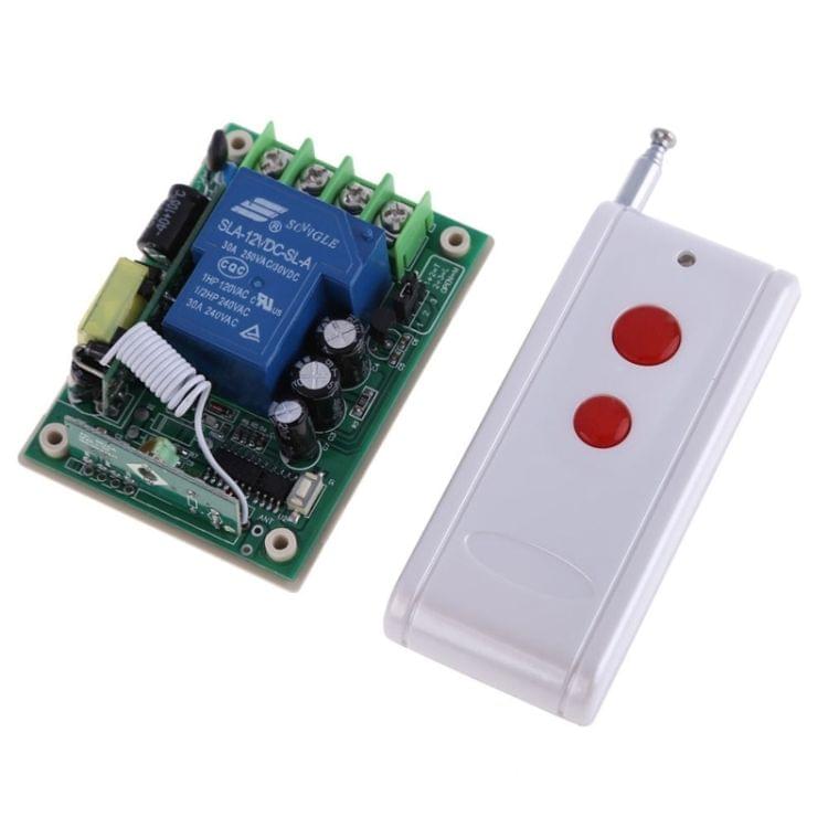 AC 85V-260V 1CH Wireless Remote Switch Learning Code Receiver + 2 Buttons Remote Control Transmitter