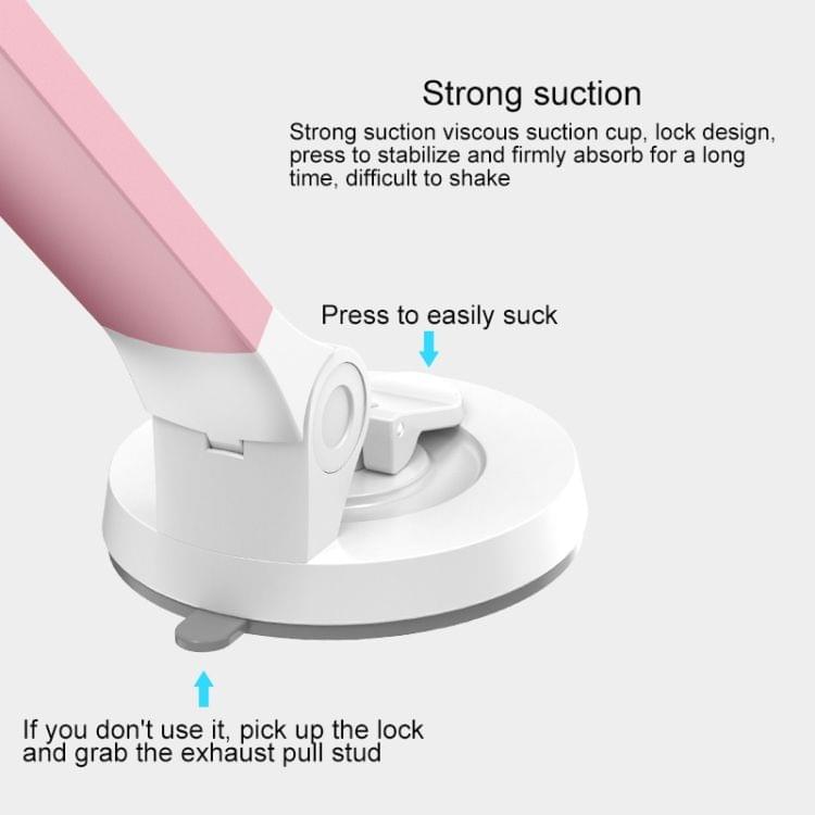 SSKY X1 Multi-function Live Broadcast Mobile Silica Gel Desktop Bracket Bedside Holder (Rose Gold)