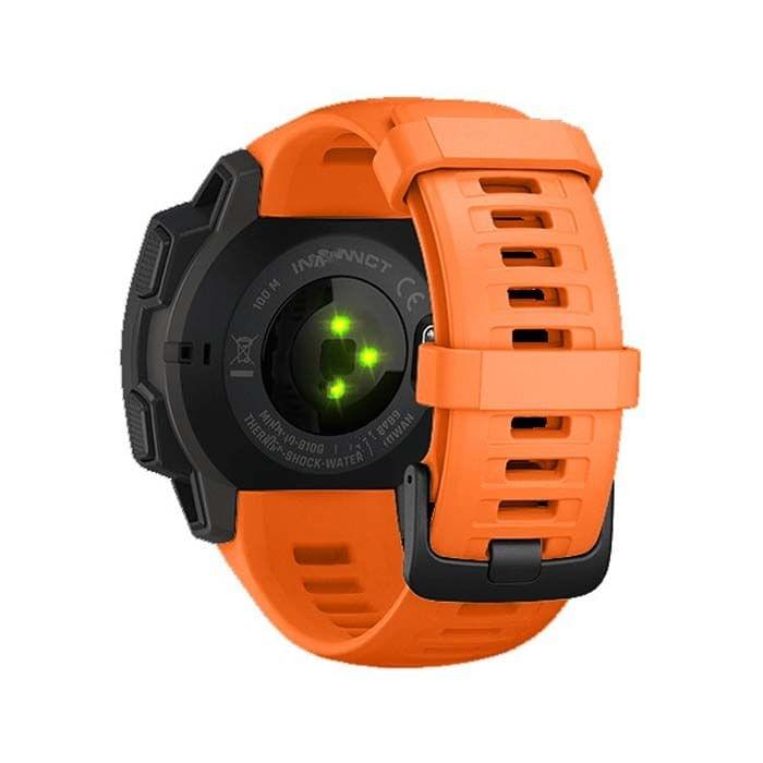 Silicone Replacement Wrist Strap for Garmin Instinct 22mm (Orange)