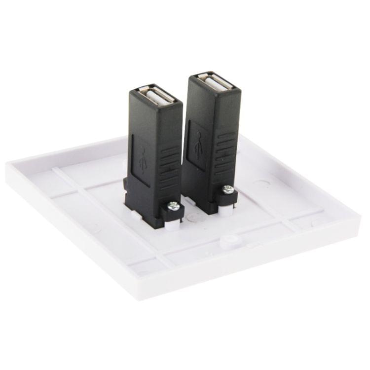 Dual USB 2.0 Female Plugs Home Wall Charger Plate Wall Plate Panel