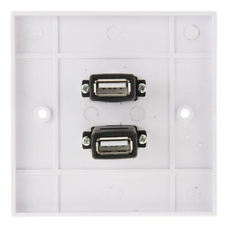 Dual USB 2.0 Female Plugs Home Wall Charger Plate Wall Plate Panel