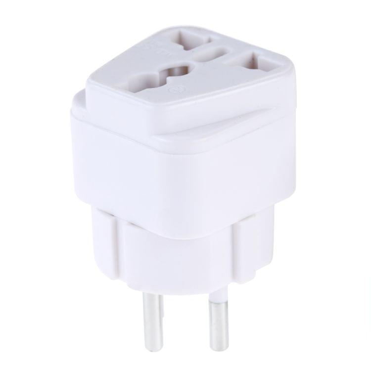 Portable Universal Socket to Israel Plug Power Adapter Travel Charger (White)