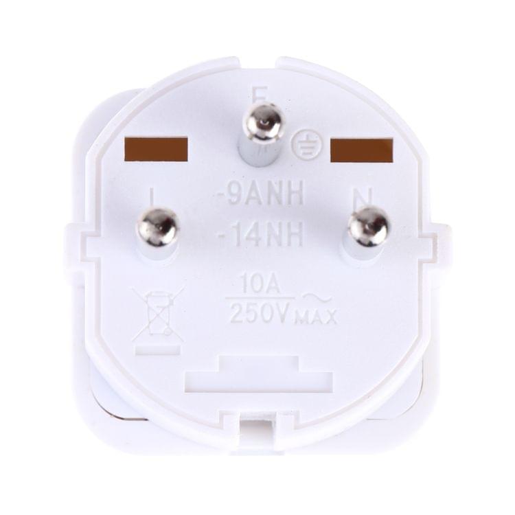 Portable Universal Socket to Israel Plug Power Adapter Travel Charger (White)