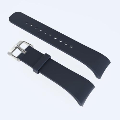 Solid Color Leather Wrist Strap Watch Band for Galaxy Gear Fit2 R360 (Grey)
