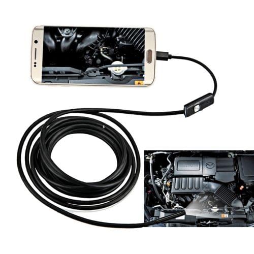 AN97 Waterproof Micro USB Endoscope Snake Tube Inspection Camera with 6 LED for Parts of OTG Function Android Mobile Phone, Length: 2m, Lens Diameter: 7mm