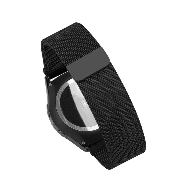 For Samsung Gear S2 Classic / S2 Watch Loop Magnetic Closure Clasp Stainless Steel Watchband(Black)