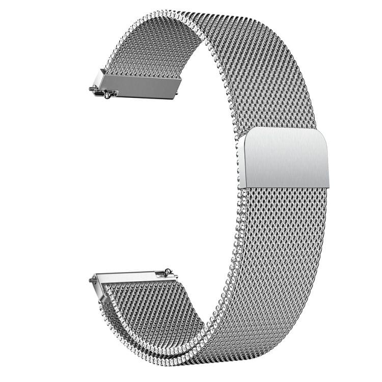 Milanis Magnetic Stainless Steel Mesh Wrist Strap WatchBand for Galaxy Watch Active 20mm (Silver)