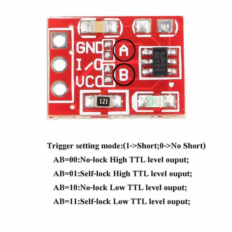 DTR - WG0097 TTP223 Capacitive Touch Self-lock Module Switch Button for Arduino