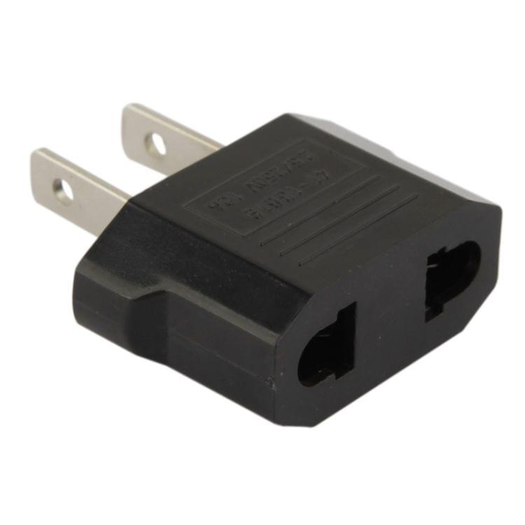 EU Plug to US Plug Charger Adapter, Travel Power Adaptor with United States Socket Plug(Black)