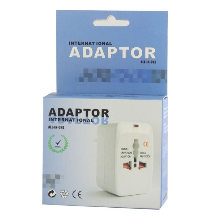 Plug Adapter, Universal EU US UK AU Travel AC Power Adaptor Plug(White)