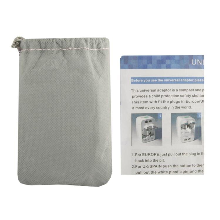 Plug Adapter, Universal EU US UK AU Travel AC Power Adaptor Plug(White)