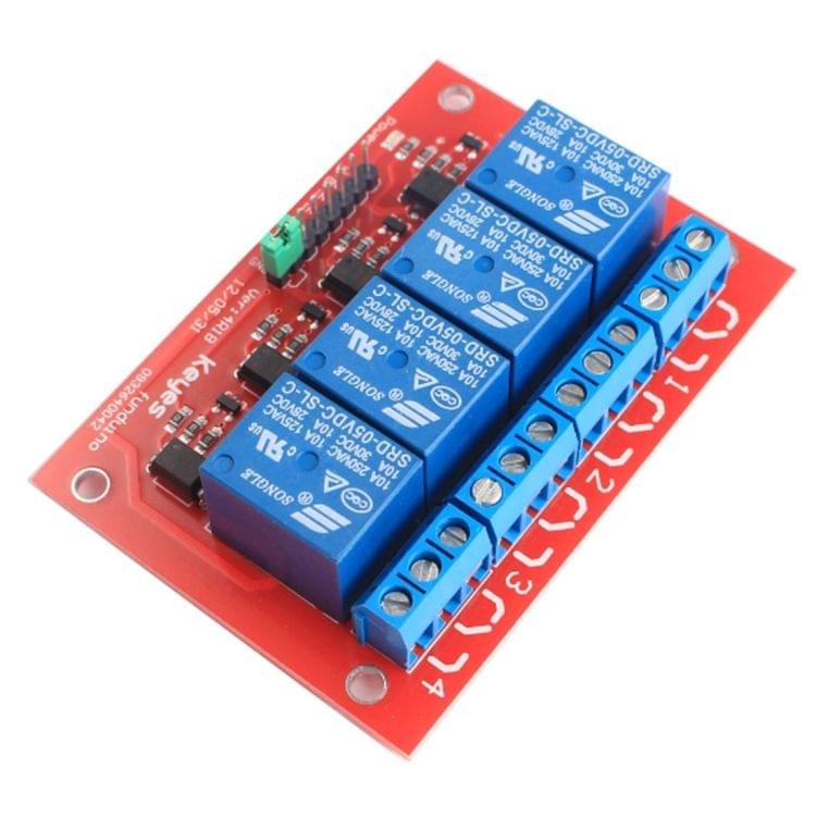 5V 4-CH High Level Trigger Relay Module for Arduino