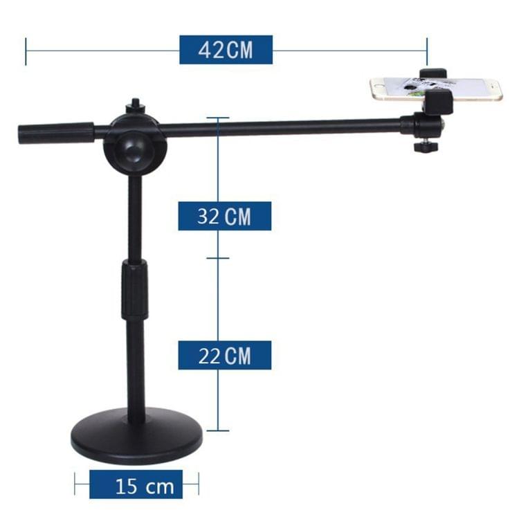 Live Broadcast Adjustable 360 Degrees Rotation Photography Mobile Phone High Angle Shot Overhead Bracket