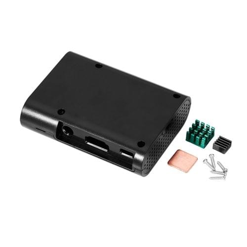 LDTR - WG0011 ABS Case Protective Box with Heat Sink for Raspberry Pi 3 Model B / 2B / B + - Black