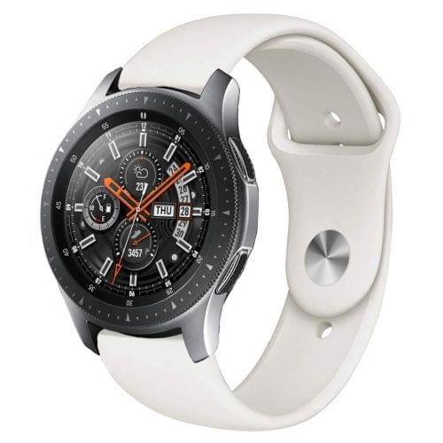 Monochrome Silicone Strap for Apply Samsung Galaxy Watch Active 20mm(Creamy Whiteei)