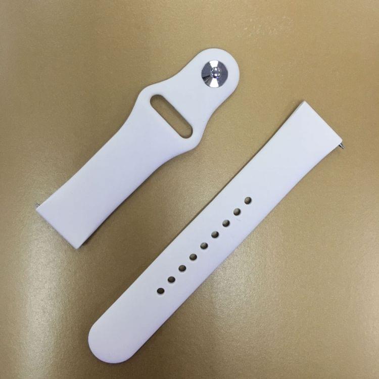 Monochrome Silicone Strap for Apply Samsung Galaxy Watch Active 20mm(Creamy Whiteei)