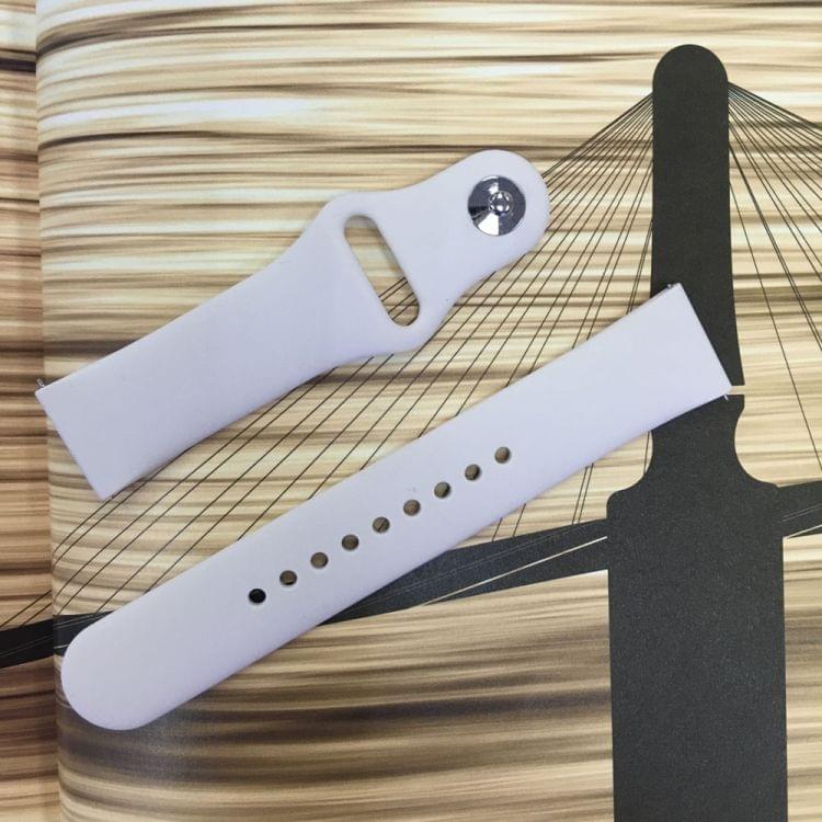 Monochrome Silicone Strap for Apply Samsung Galaxy Watch Active 20mm(Creamy Whiteei)