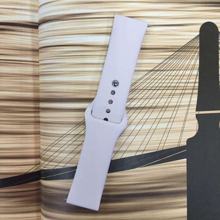Monochrome Silicone Strap for Apply Samsung Galaxy Watch Active 20mm(Creamy Whiteei)