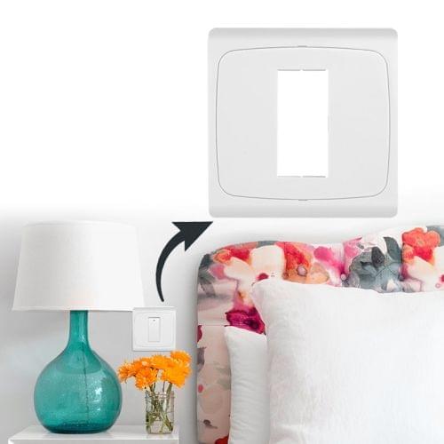 Wall Plate with Screw for Blank Inserts - 1 Hole, Use around the world(White)