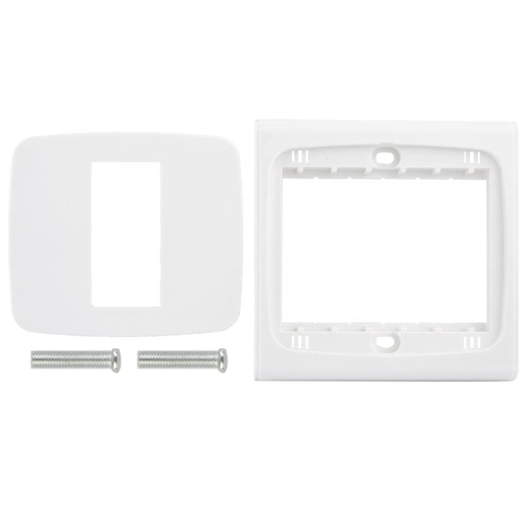 Wall Plate with Screw for Blank Inserts - 1 Hole, Use around the world(White)
