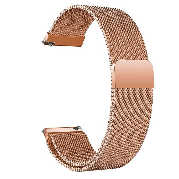 Milanis Magnetic Stainless Steel Mesh Wrist Strap WatchBand for Galaxy Watch Active 20mm (Rose Gold)