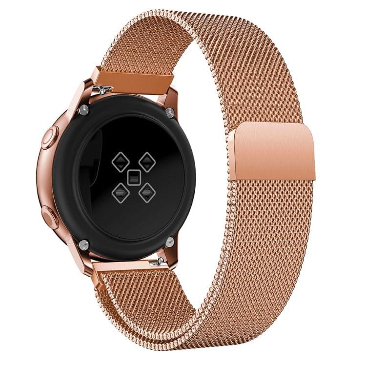 Milanis Magnetic Stainless Steel Mesh Wrist Strap WatchBand for Galaxy Watch Active 20mm (Rose Gold)