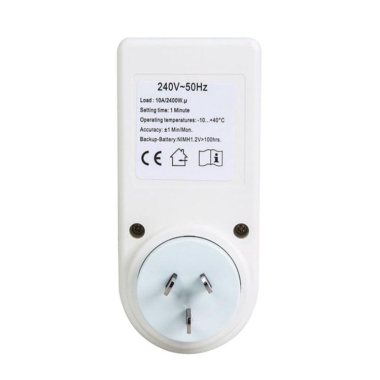 AC 240V Smart Home Plug-in LCD Display Clock Summer Time Function 12/24 Hours Changeable Timer Switch Socket, AU Plug