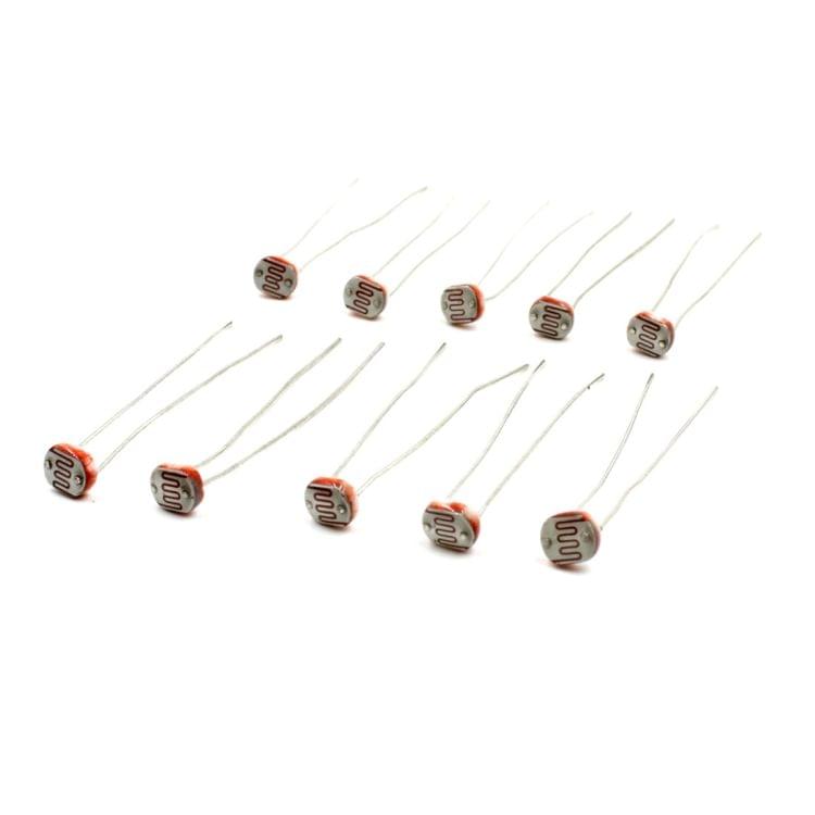 10 PCS Electronic Component Photoresistor for DIY Project