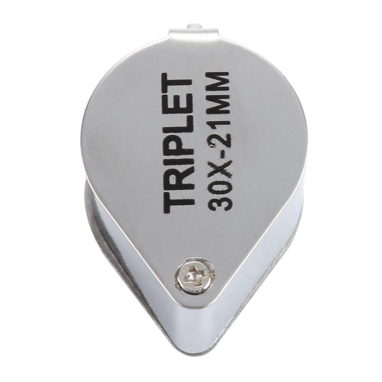 Mini Portable 30X Jewelry Magnifier(Silver)