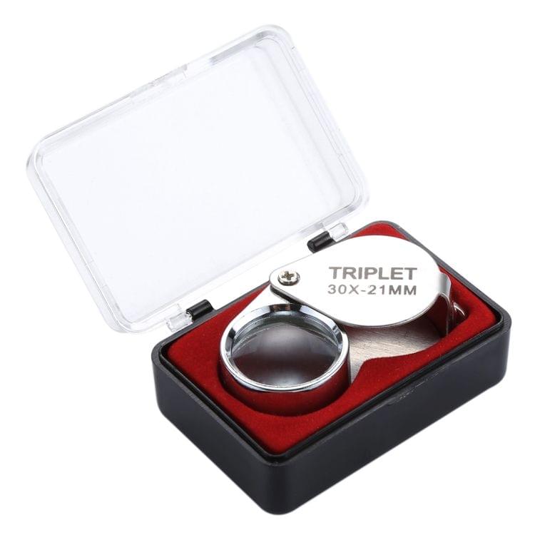 Mini Portable 30X Jewelry Magnifier(Silver)
