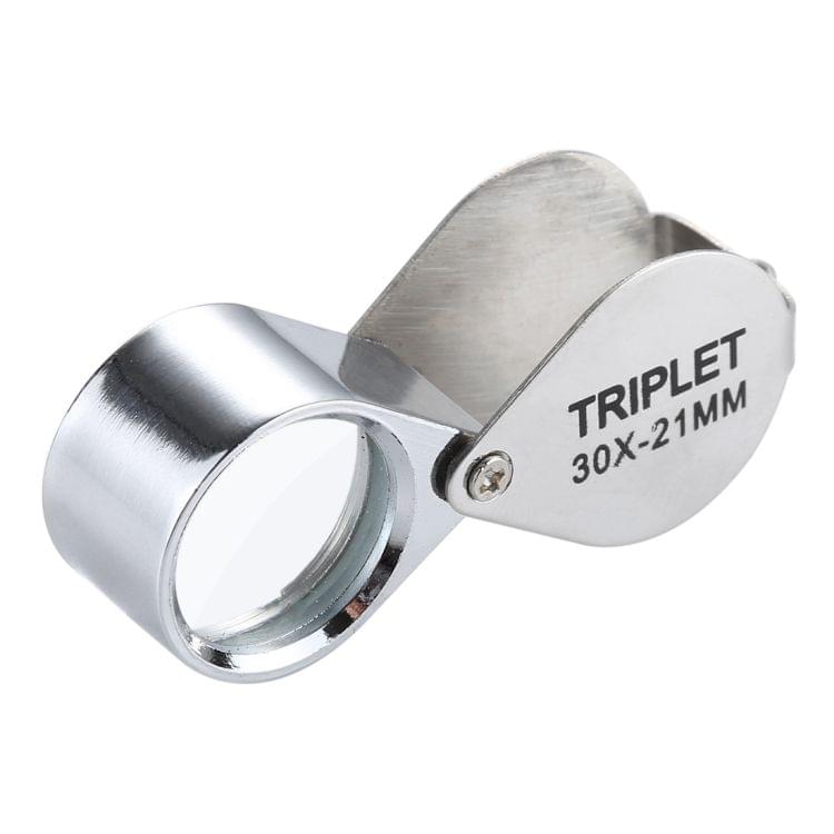 Mini Portable 30X Jewelry Magnifier(Silver)
