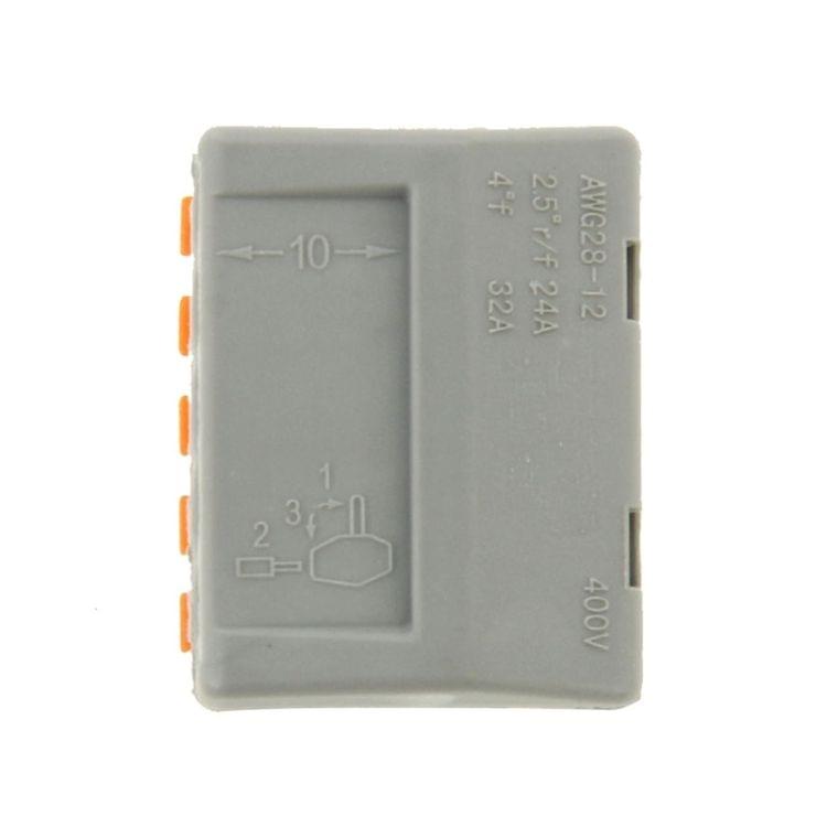10 PCS Universal Compact 5 Pin Push Clamp Solderless Wire Connector